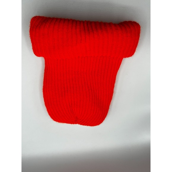 Vintage Made in the USA Knit Beannie BULK Logo Red Stretch Soft NEW OLD STOCK - Picture 2 of 11